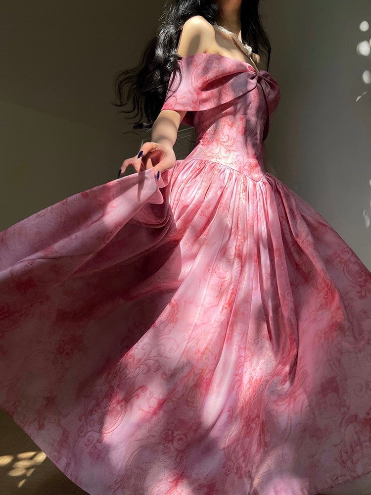 pink lady dress Lady Corset Dress, in Pink Luxe Satin, Size: Large | Show Me Your Mumu