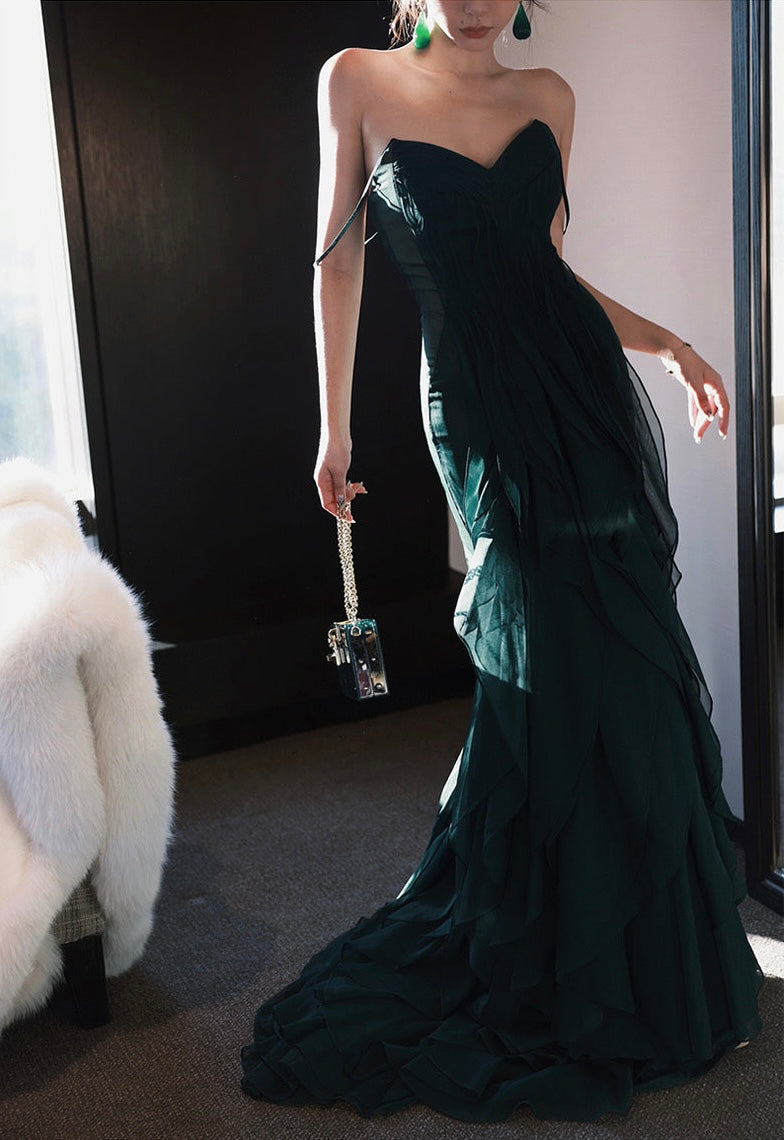 dalan dress- dark green evening dress reviews LaDivine CD0203 Emerald XL Sale The Dress Outlet