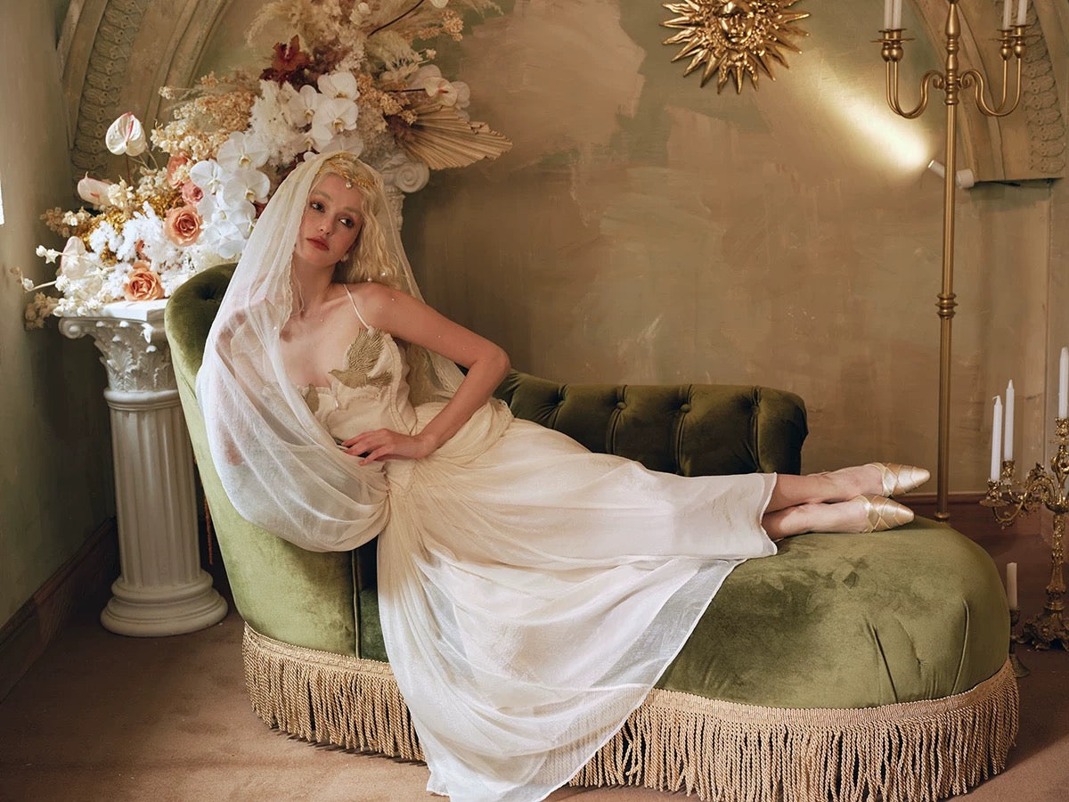 Angelic Grecian Goddess dress | Vintage-Inspired Bridal & Special Occasion Gown MonBelAmour Angelic Grecian Goddess dress | Vintage-Inspired Bridal & Special Occasion Gown MonBelAmour