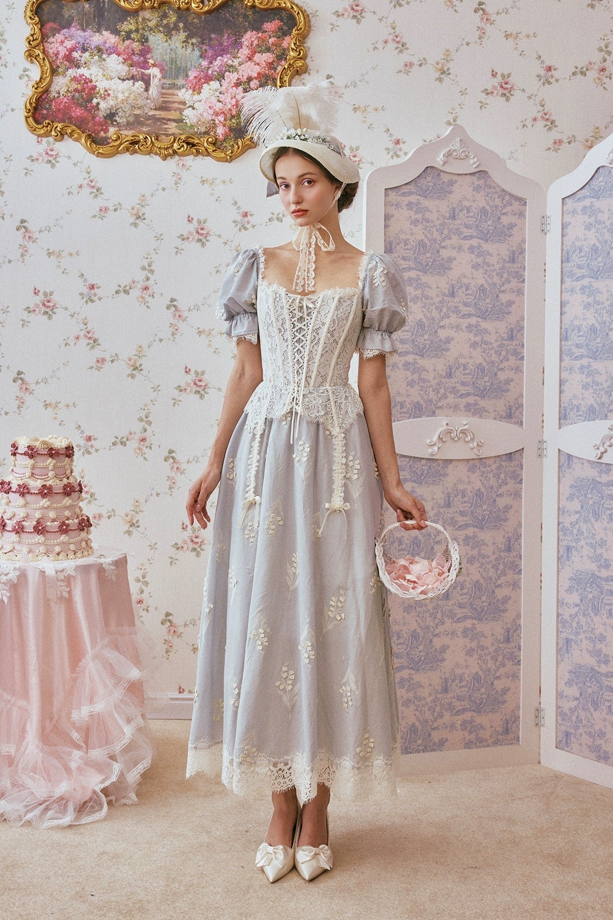 lily of the valley midi dress Satin Midi Wedding Dress