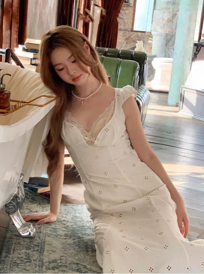 low cut holiday dress Lekwk Summer Dresses for Women Beach Backless Maxi Dress Spaghetti Strap Low Cut Loose Fit Sundress Vacation Boho Flowy Holiday outfits, Women's, Size